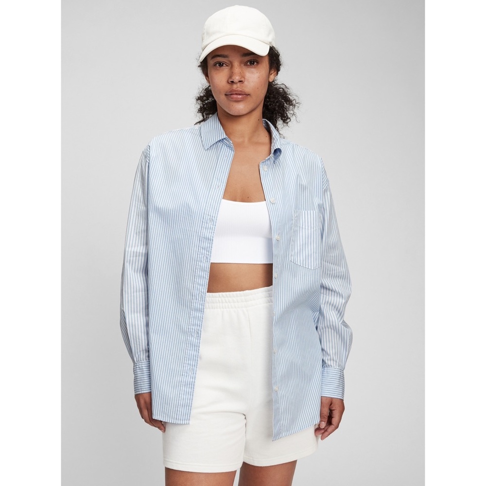 Gap The Big Shirt in Blue Stripe